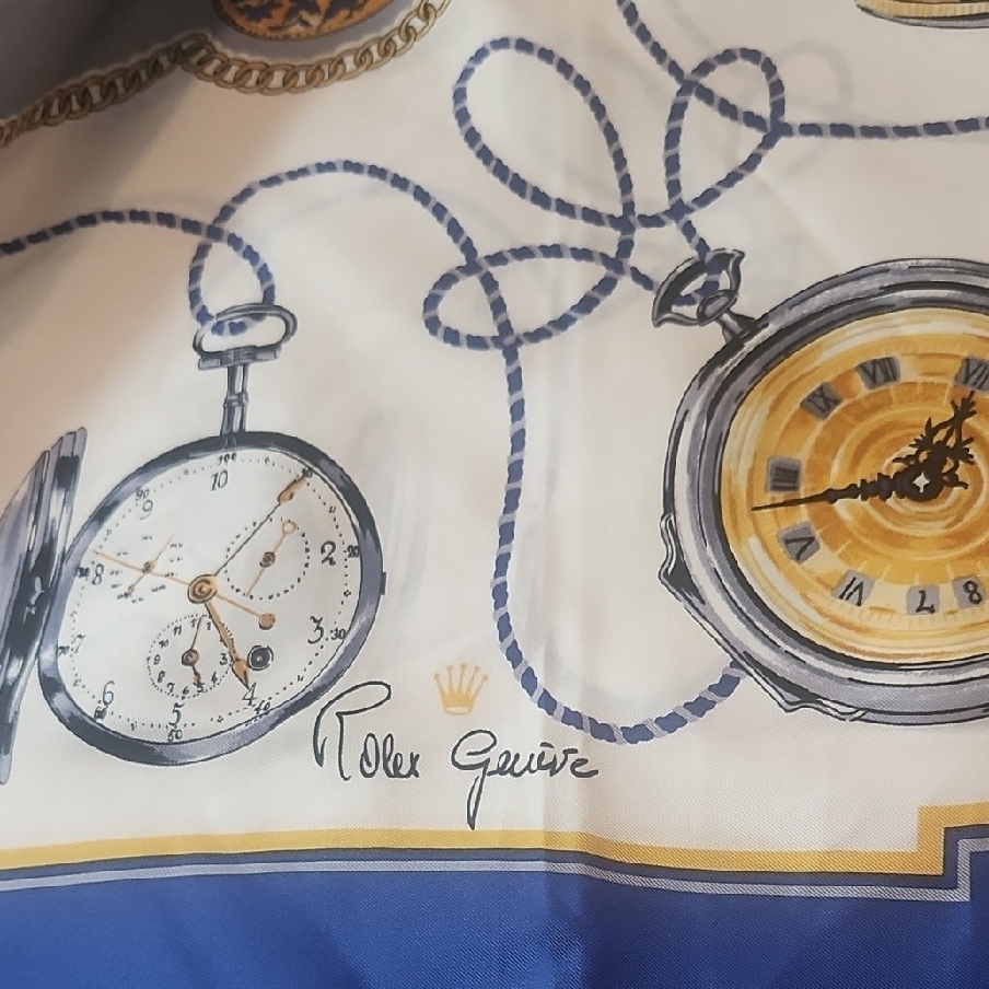 Rolex Blue And Gold Scarf
